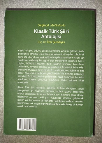  Beden Klasik Türk Şiiri Antolojisi - Orijinal Metinlerle