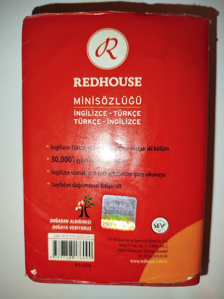 Redhouse Mini Sözlüğü İngilizce-Türkçe - Görsel 3