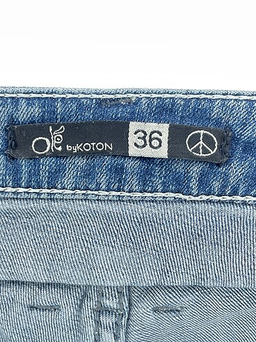 36 Beden mavi Renk Koton Jean / Kot Şort %70 İndirimli.