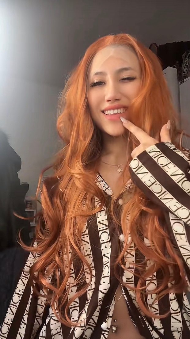 Tül tepe tarçın kızılı peruk - Görsel 3