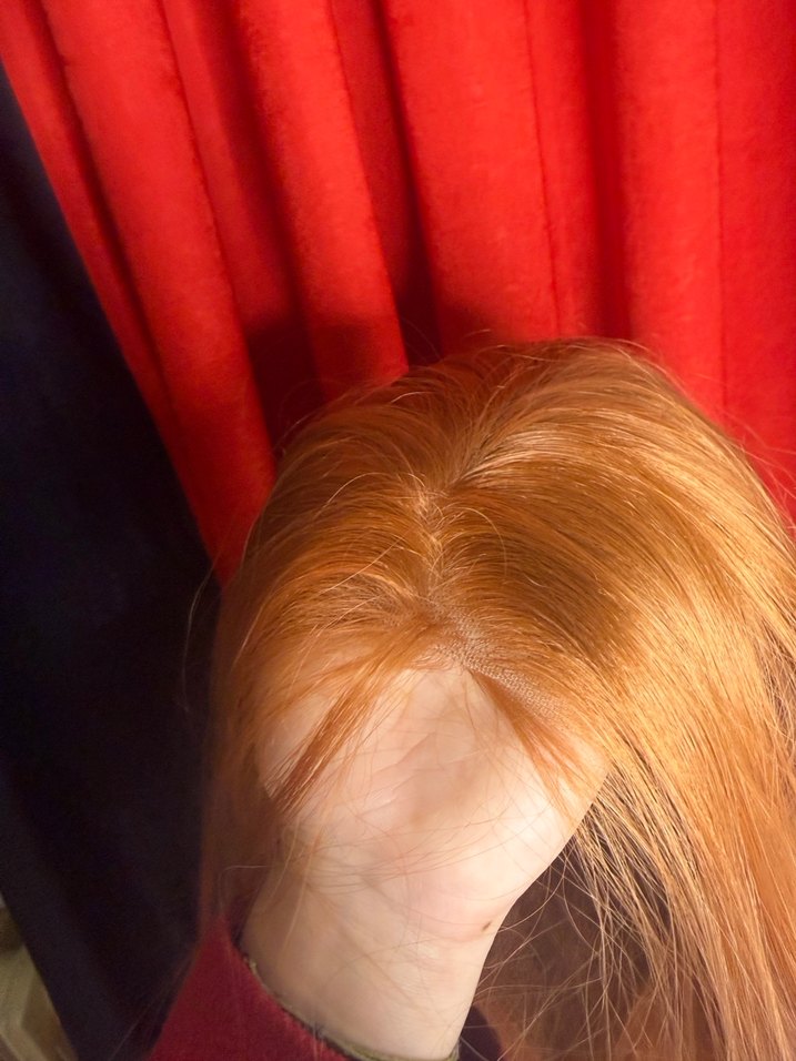 Tül tepe tarçın kızılı peruk - Görsel 2