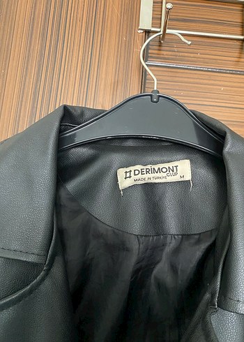 m Beden Deri Kadın Biker Ceket Siyah
