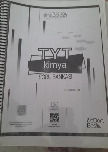 TYT Kimya Soru Bankası - Bülent Demir