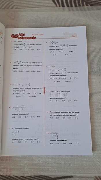  Beden Matematik test