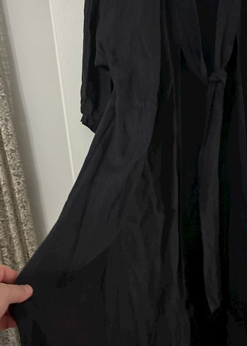 Kadın Siyah Uzun Kollu Salaş Giy-Çık - Görsel 2