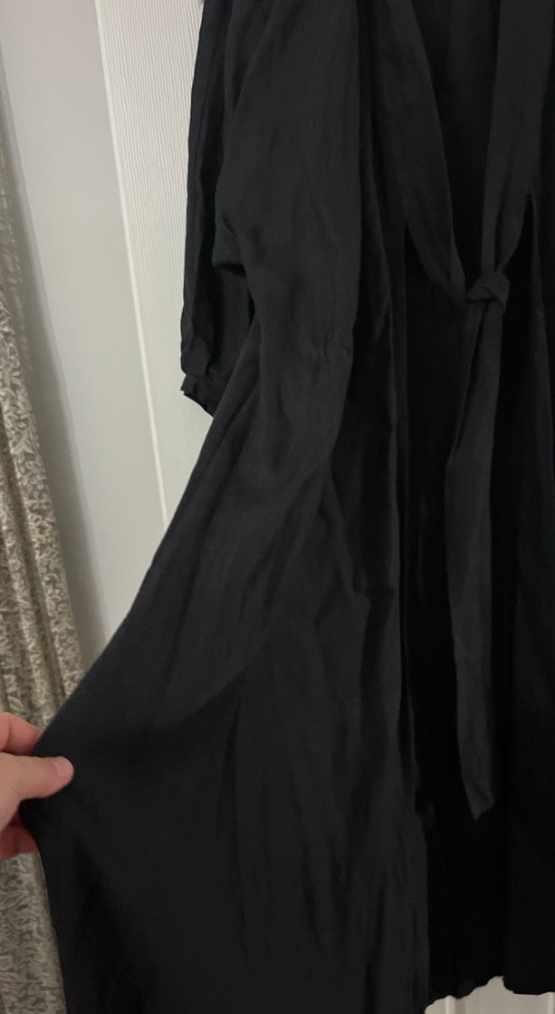 Kadın Siyah Uzun Kollu Salaş Giy-Çık - Görsel 2