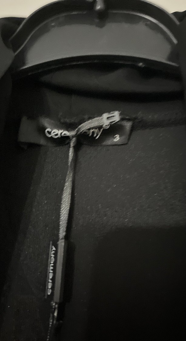 Siyah Uzun Kollu Drapeli Kadın Mezuniyet Elbisesi - Görsel 3