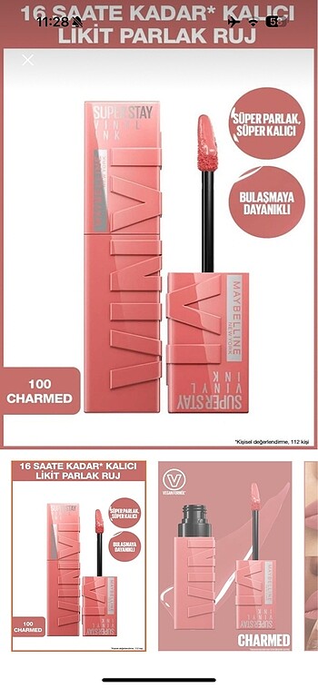 maybelline vinly ink charmed 100