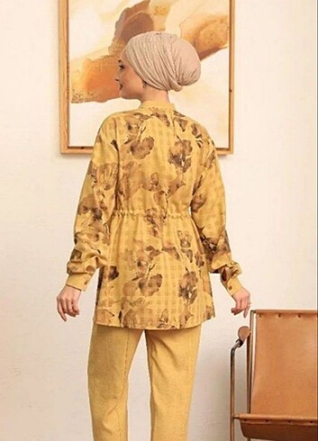 m Beden Armine ahi pantolonlu takım camel