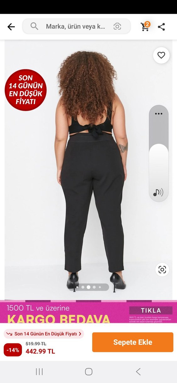 siyah beli ayarlanabilir kemerli dokuma kumaş pantolon - Görsel 3