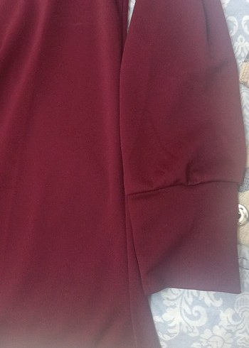 38 Beden Bordo Uzun Kollu Midi Tunik
