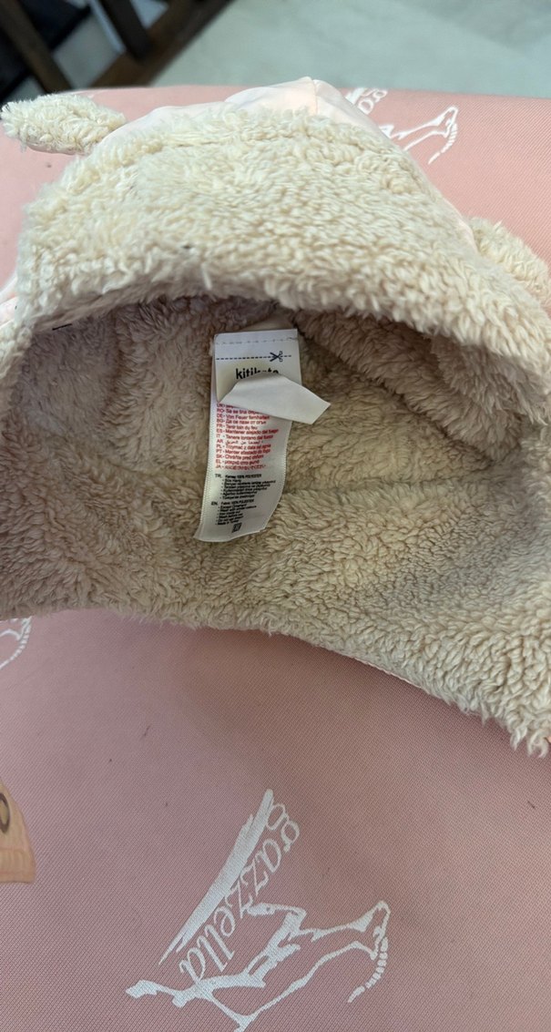 Peluş Detaylı Bej Çocuk Kulaklı Bere - Görsel 3