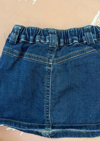 Kemer Tokalı Mavi Kot Etek - Görsel 2