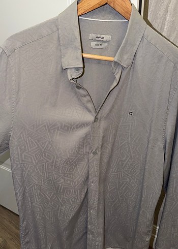 Gri Erkek  Uzun Kollu Gömlek - Görsel 2