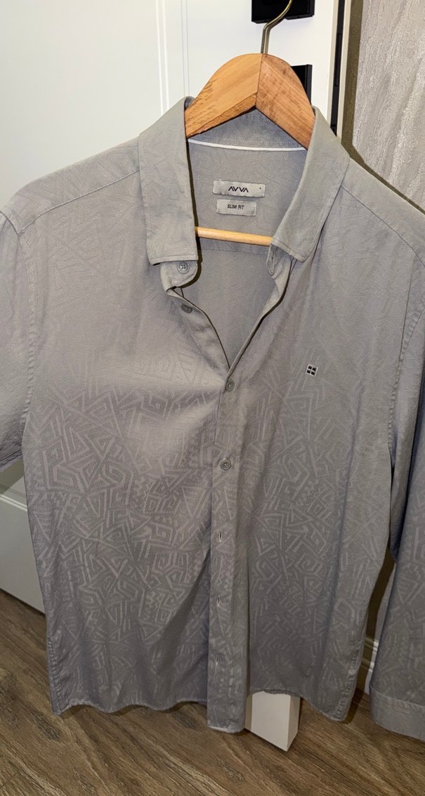 Gri Erkek  Uzun Kollu Gömlek - Görsel 2