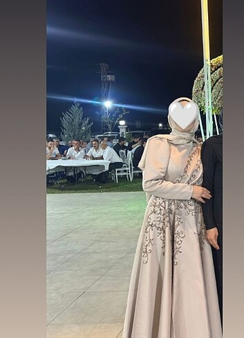 40 Beden Tesettür Abiye + Aynı renk abiye şal