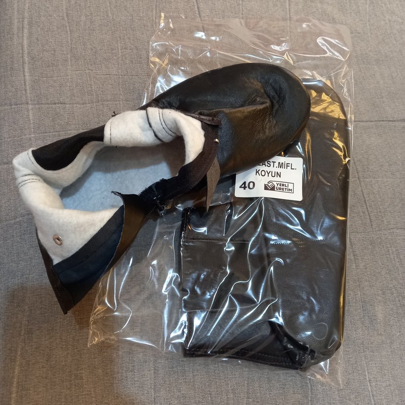 Siyah Fermuarlı  ve lastikli mes - Görsel 3