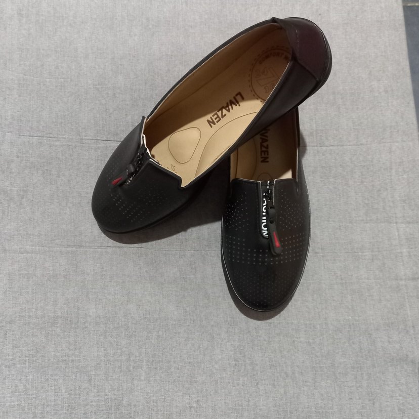 Siyah Bağcıklı Kadın Günlük Topuklu Babet - Görsel 2