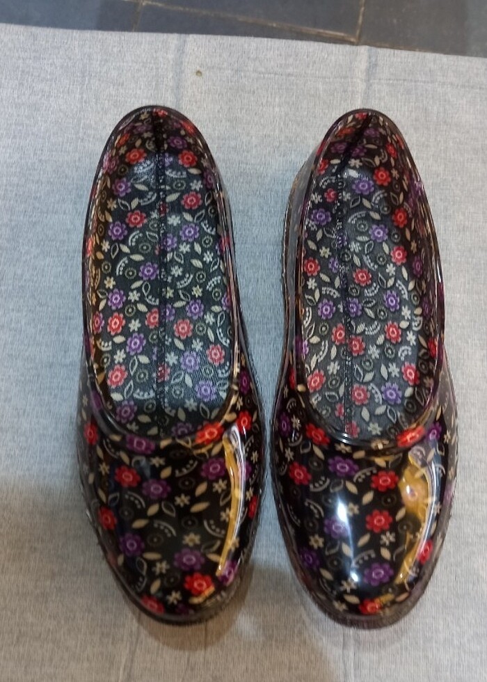 ÇİÇEKLİ BAYAN NAYLON AYAKKABI  - Görsel 3