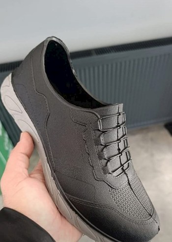 Siyah Gri Elastik Erkek Spor Ayakkabı - Görsel 4