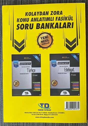 Tandem Yayınları Kondüsyon Serisi ÖSYM Tarzında TYT Türkçe Denem