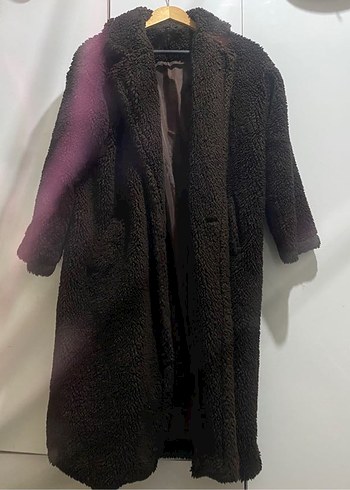 Kahverengi Kürklü Midi Kadın Kaban - Görsel 2