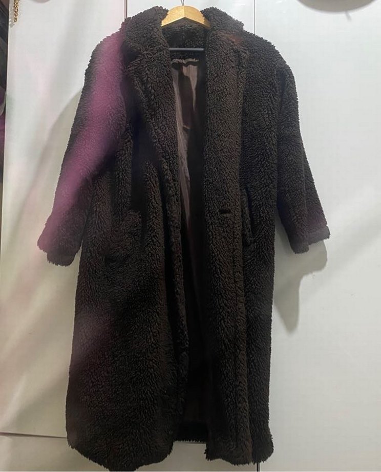 Kahverengi Kürklü Midi Kadın Kaban - Görsel 2