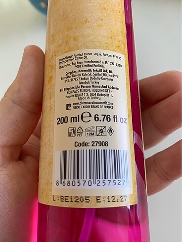 Beden Renk Pierre Cardin Rose Beauty Body Mist