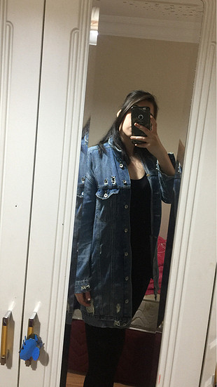 l Beden Uzun kot ceket
