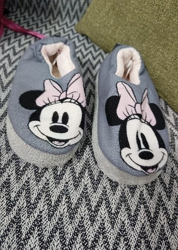 Kız Çocuk Gri Nakışlı Sıcak Ev Terliği - Görsel 2