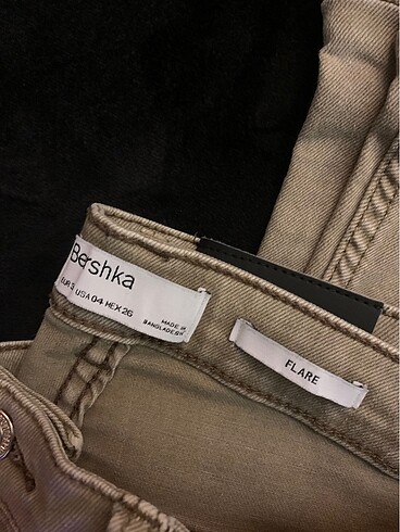 s Beden camel Renk Bershka flare pantolon