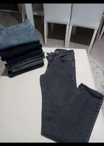 Gri Regular Fit Denim Erkek Kot Pantolon