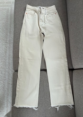 Zara yüksek bel straight kesim jean