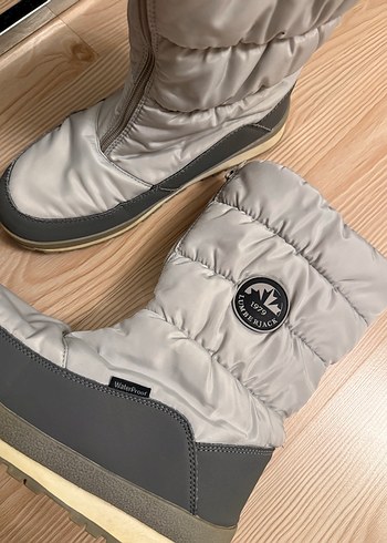 Lumberjack Gri Fermuarlı Kadın Kar Botu Su geçirmez - Görsel 2