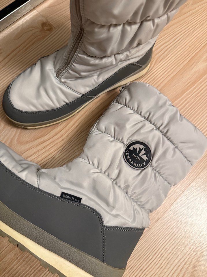 Lumberjack Gri Fermuarlı Kadın Kar Botu Su geçirmez - Görsel 2