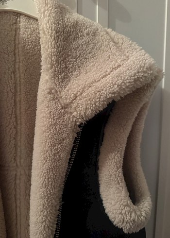 Kürklü Kahverengi Mango Kadın Yelek - Görsel 2