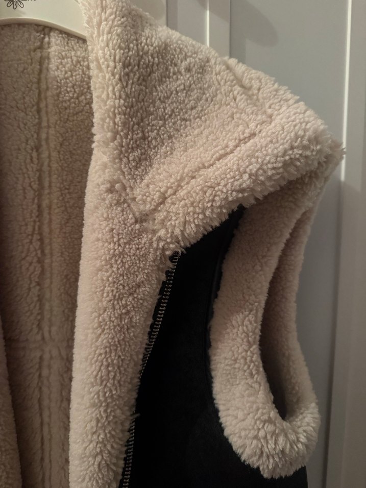 Kürklü Kahverengi Mango Kadın Yelek - Görsel 2