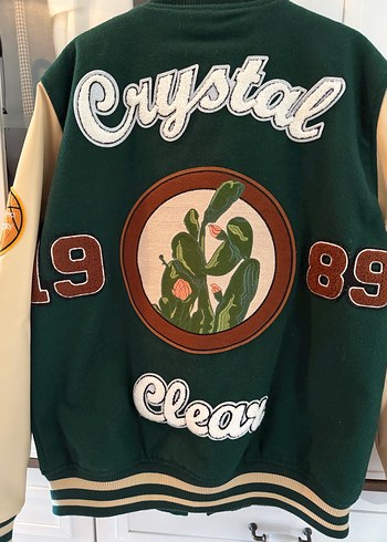 Zara Yeşil Baskılı Kadın Bomber Ceket - Görsel 6