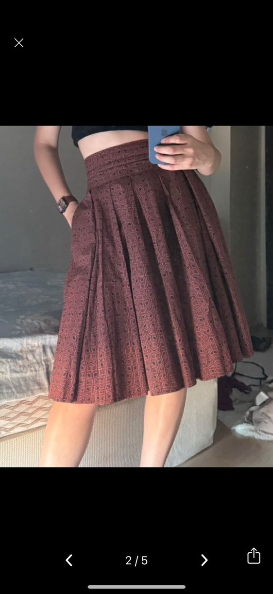 Mango Pileli Midi Etek - Görsel 2