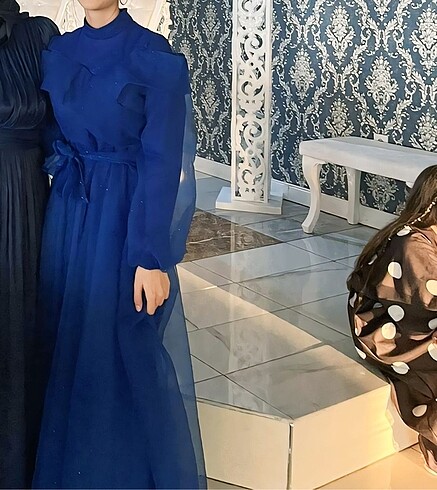 38 Beden lacivert Renk Abiye elbise