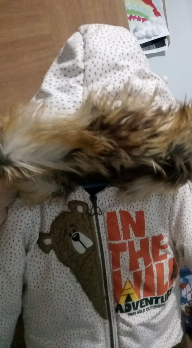 Kapüşonlu Kürklü Çocuk Mont - Görsel 3