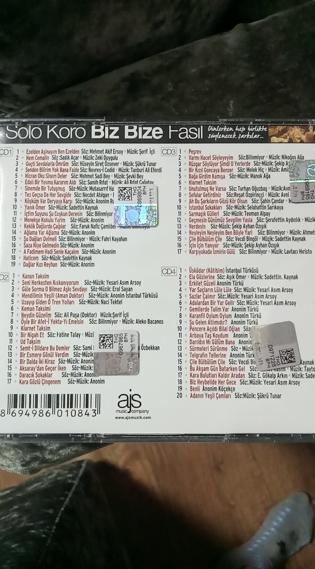 Muhabbet Canlı Fasl-ı Solo Koro 4CD Arşiv - Görsel 2