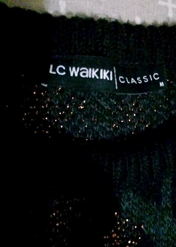 Siyah simli desenli kazak - Görsel 4