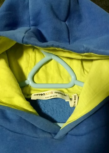 Mavi Kapüşonlu Erkek Çocuk Sweatshirt - Görsel 2