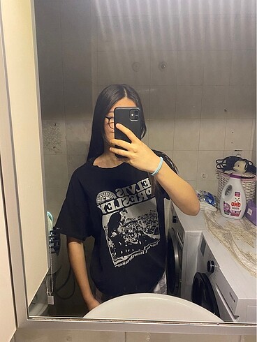 H&M hm baskılı tişört