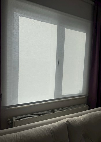 Beyaz Modern Stor Perde - Görsel 3