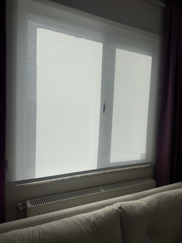 Beyaz Modern Stor Perde - Görsel 3