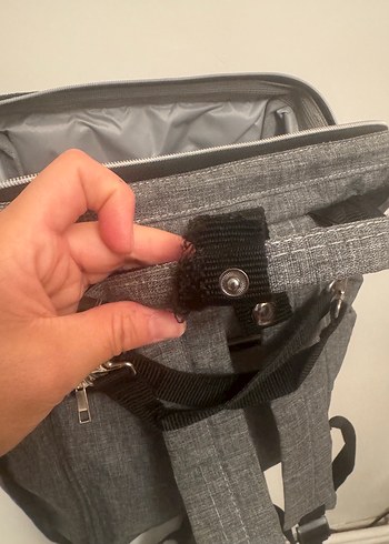 Gri Desenli Bebek Çantası - Görsel 5