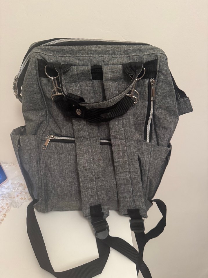 Gri Desenli Bebek Çantası - Görsel 3