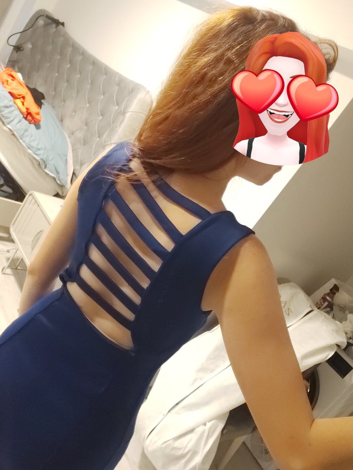 Lacivert V Yaka  Abiye Elbise - Görsel 2